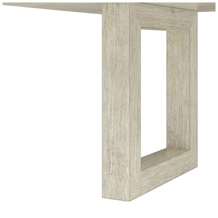 Cotiere Cream Linen Extendable Rectangular Dining Table