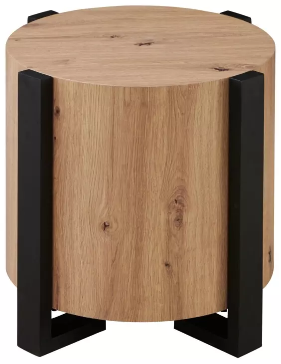 Darcie Brown Round End Table