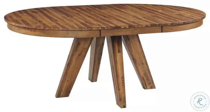 Vantage Organic Spice Acacia Round Extendable Dining Table