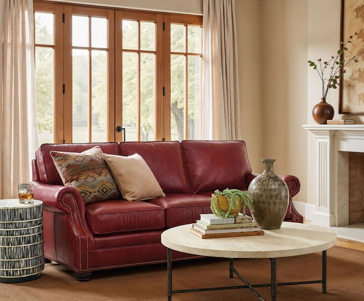 Driftwood Beige And Gray Round Cocktail Table