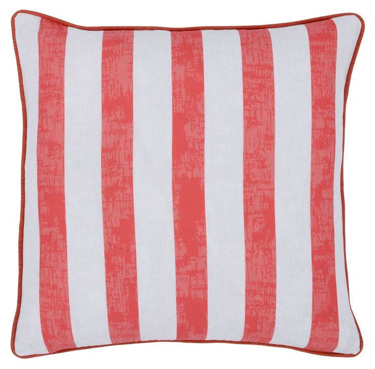 Indoor and Outdoor Milton Red Square Accent Pillow