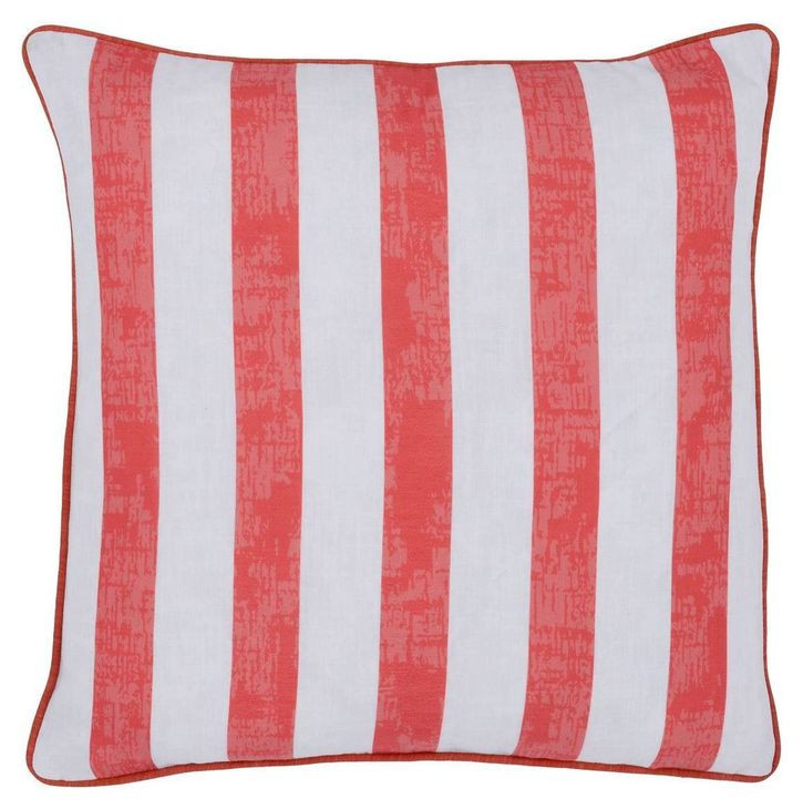 Indoor and Outdoor Milton Red Square Accent Pillow