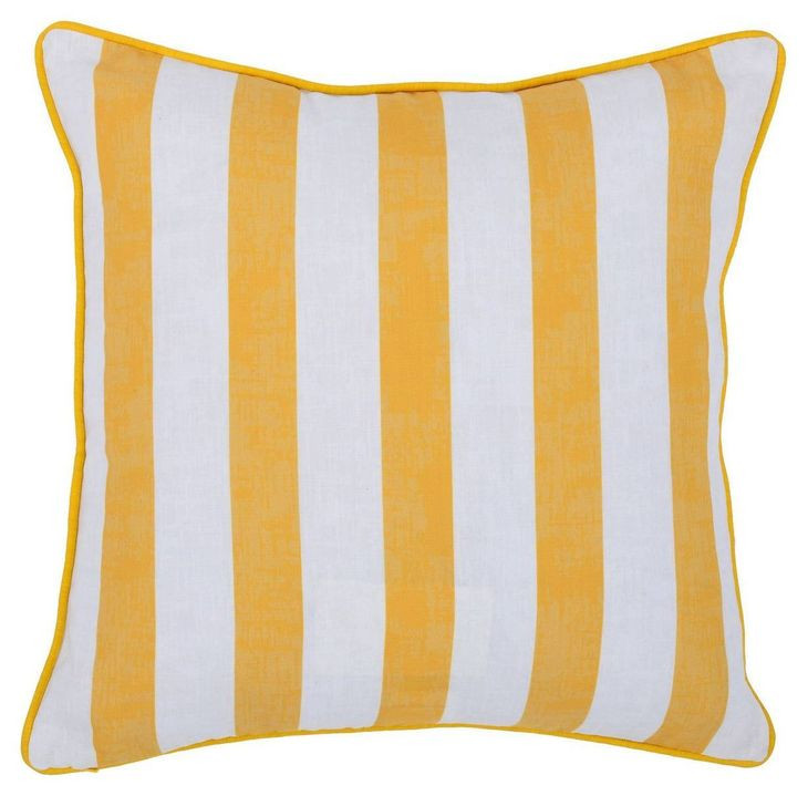 Indoor and Outdoor Milton Yellow Square Accent Pillow