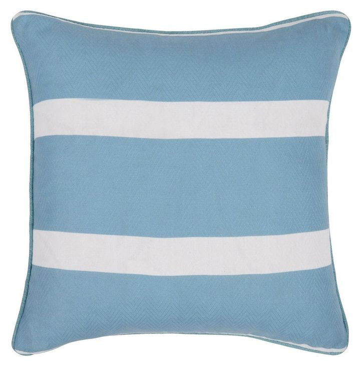 Indoor and Outdoor Hall Blue Square Accent Pillow