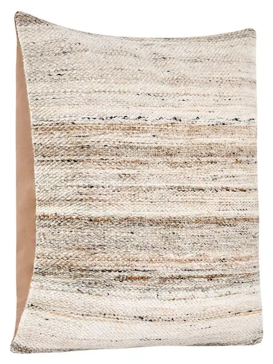 Performance Plateau Sand and Beige Square Accent Pillow Set of 2