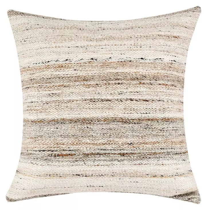 Performance Plateau Sand and Beige Square Accent Pillow Set of 2
