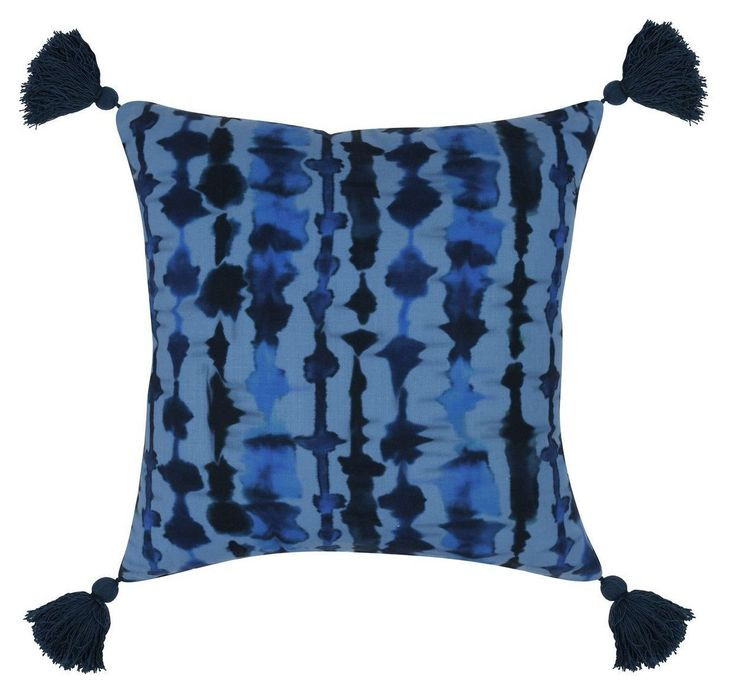 Terranea Avila Blue Square Accent Pillow