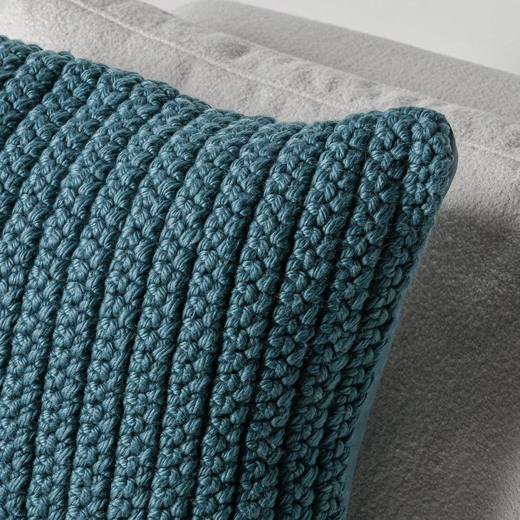 Prism Ocean Blue Square Accent Pillow