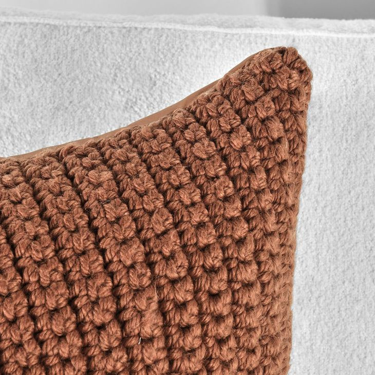 Prism Terra Cotta Square Accent Pillow