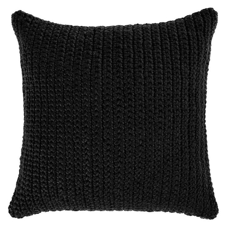 Prism Black Square Accent Pillow