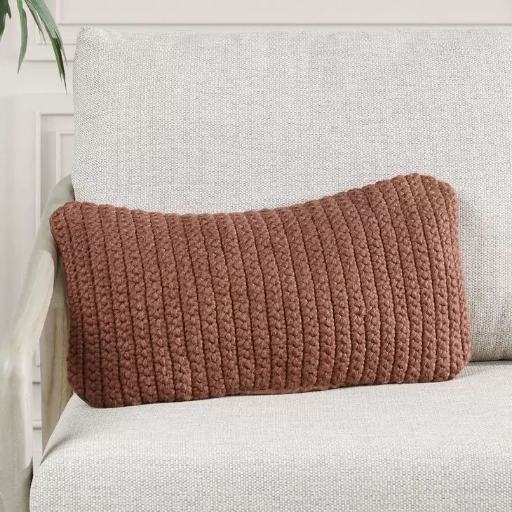 Prism Terra Cotta Rectangular Accent Pillow Set of 2