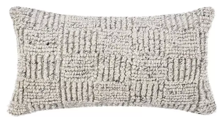 Shades Vico Ivory and Gray Rectangular Accent Pillow Set of 2