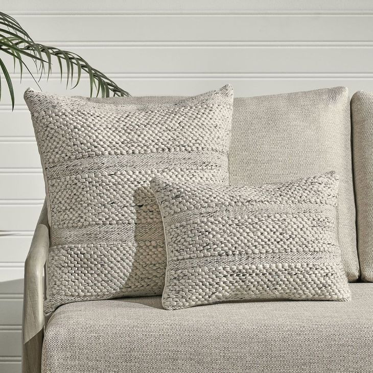 Shades Ford Ivory Square Accent Pillow