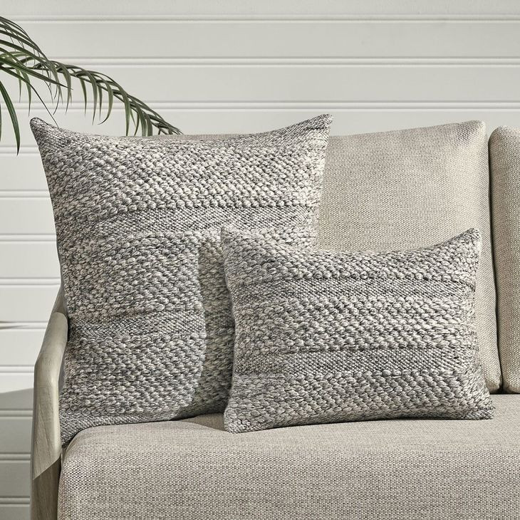 Shades Ford Gray Rectangular Accent Pillow