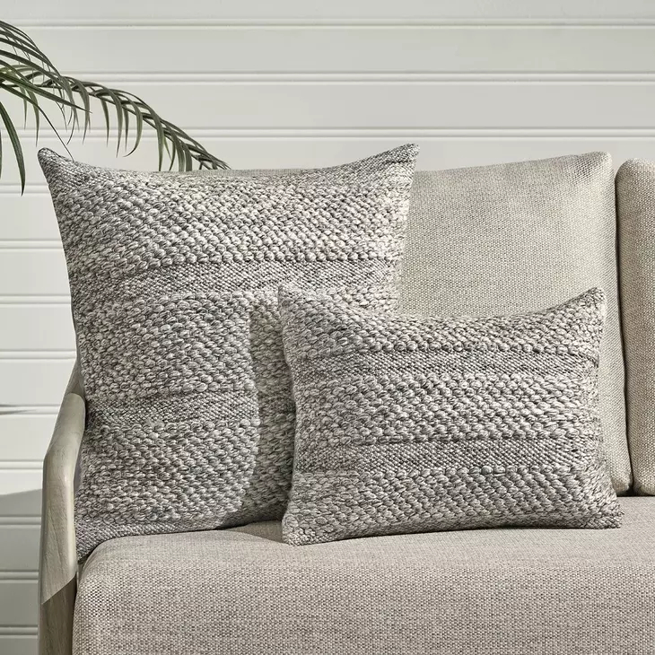 Shades Ford Gray Rectangular Accent Pillow Set of 2