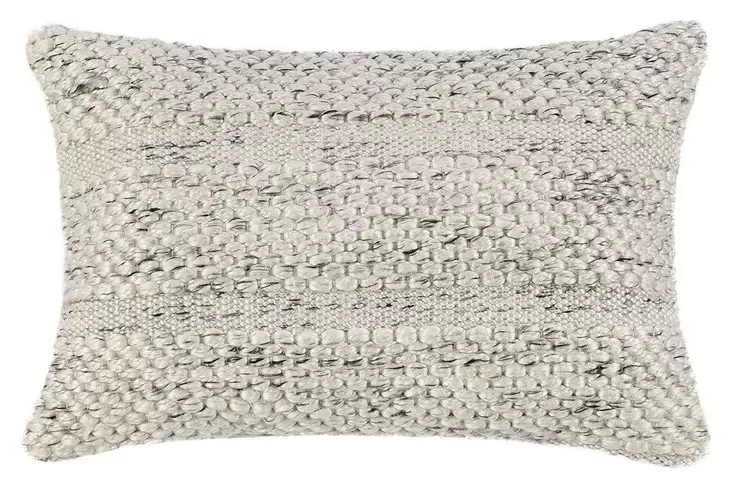 Shades Ford Ivory and Gray Rectangular Accent Pillow Set of 2