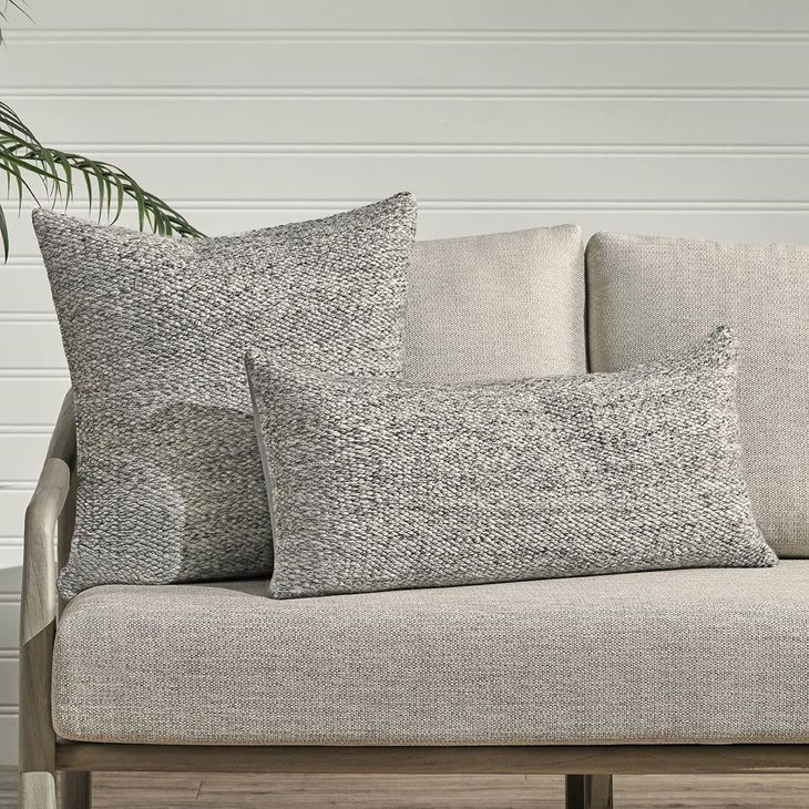 Shades Stella Gray Square Accent Pillow