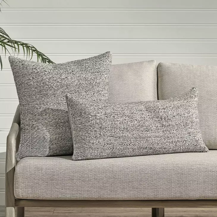 Shades Stella Gray Square Accent Pillow Set of 2