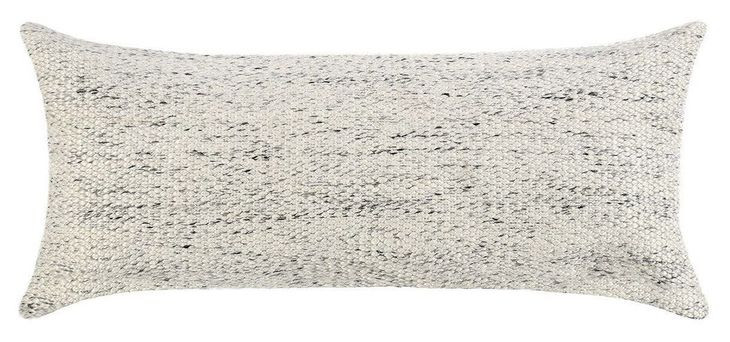 Shades Stella Ivory and Gray Rectangular Accent Pillow