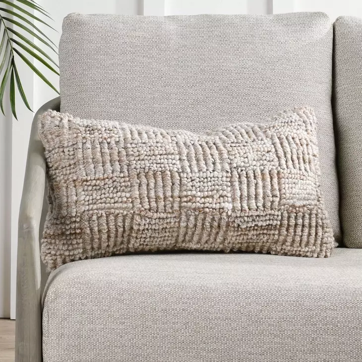 Shades Vico Caramel and Beige Rectangular Accent Pillow Set of 2