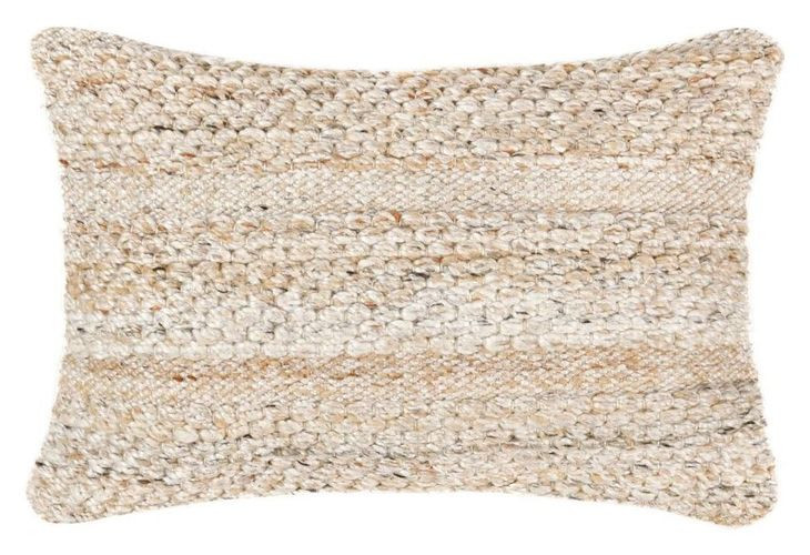 Shades Ford Caramel and Beige Rectangular Accent Pillow