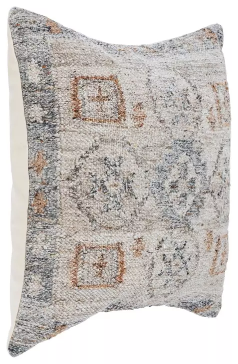 Performance Lukens Gray and Brown Square Accent Pillow Set of 2