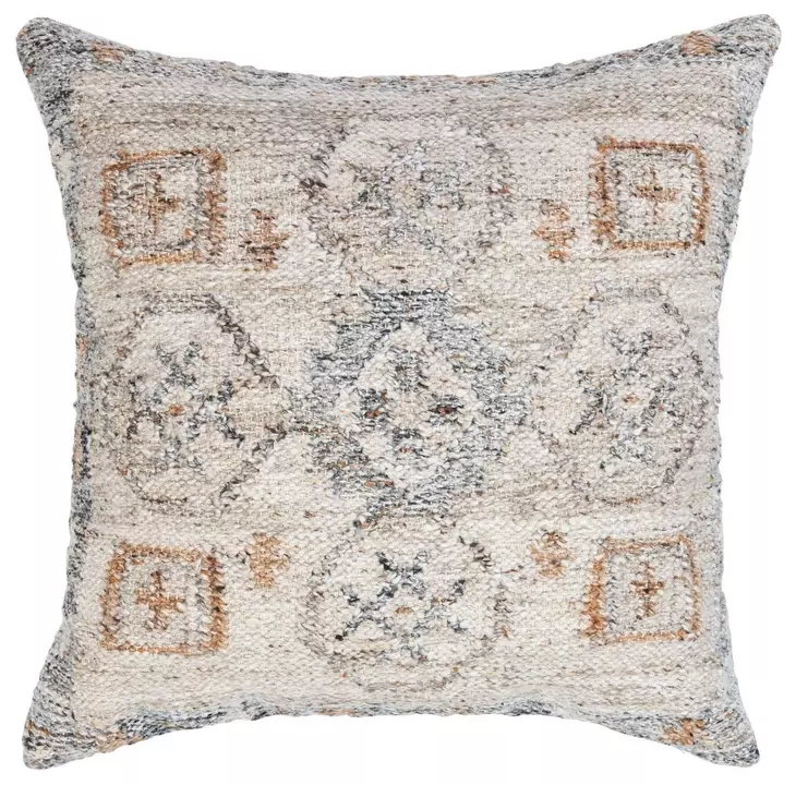 Performance Lukens Gray and Brown Square Accent Pillow Set of 2