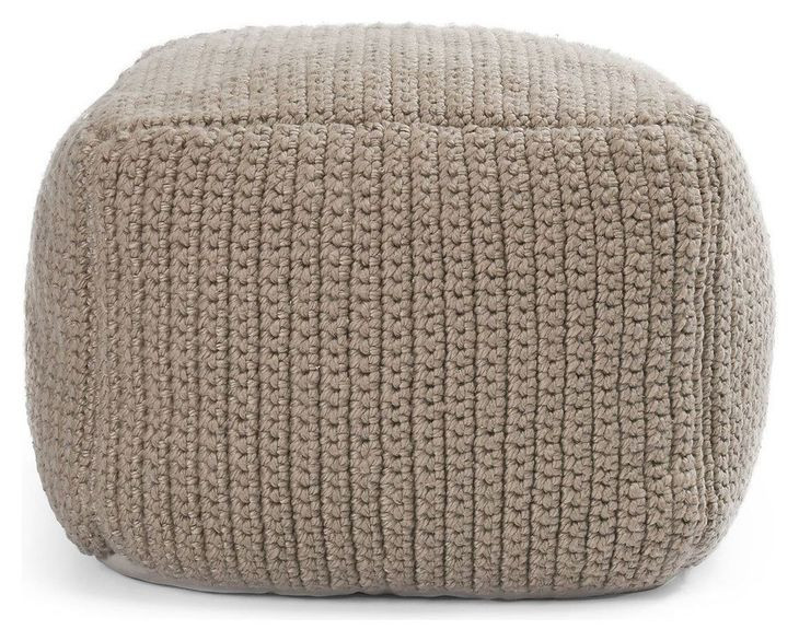 Prism Natural Square Outdoor Pouf