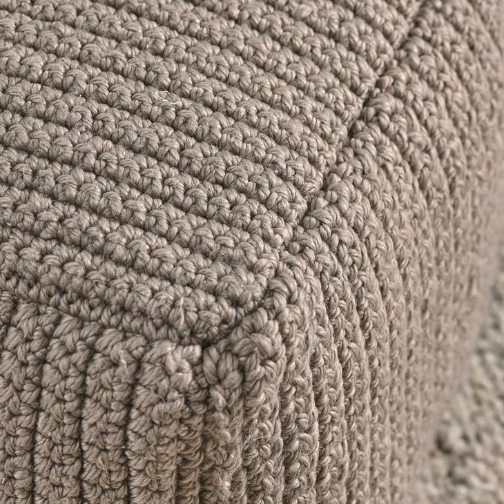 Prism Natural Square Outdoor Pouf