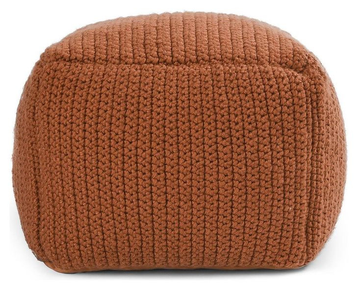 Prism Terra Cotta Square Outdoor Pouf