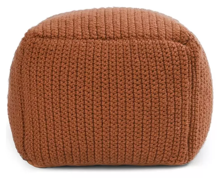 Prism Terra Cotta Square Outdoor Pouf