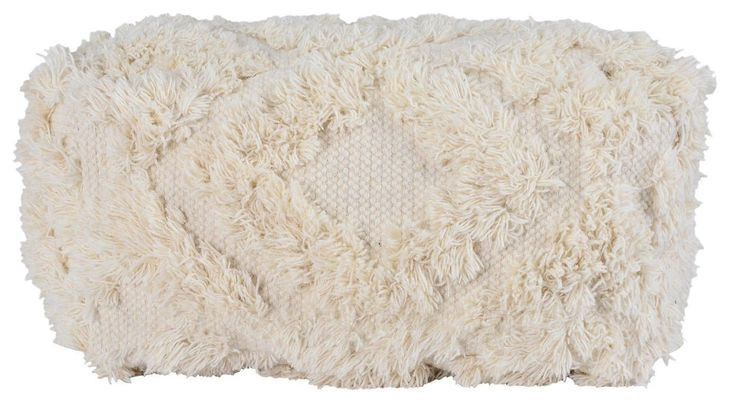 Poufs Luma Cream Square Accent Pouf