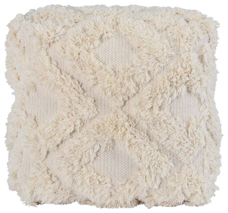 Poufs Luma Cream Square Accent Pouf