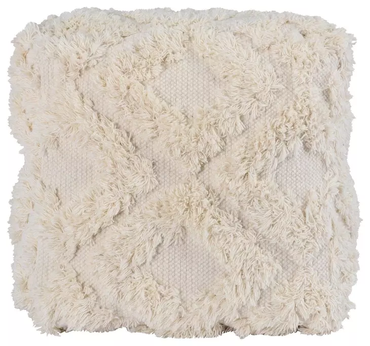 Poufs Luma Cream Square Accent Pouf