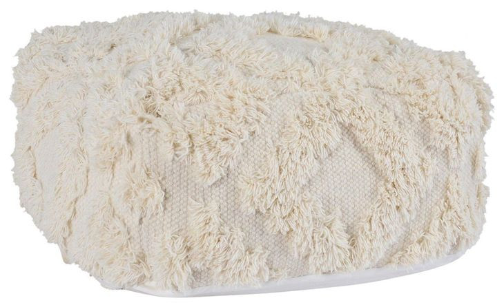 Poufs Luma Cream Square Accent Pouf