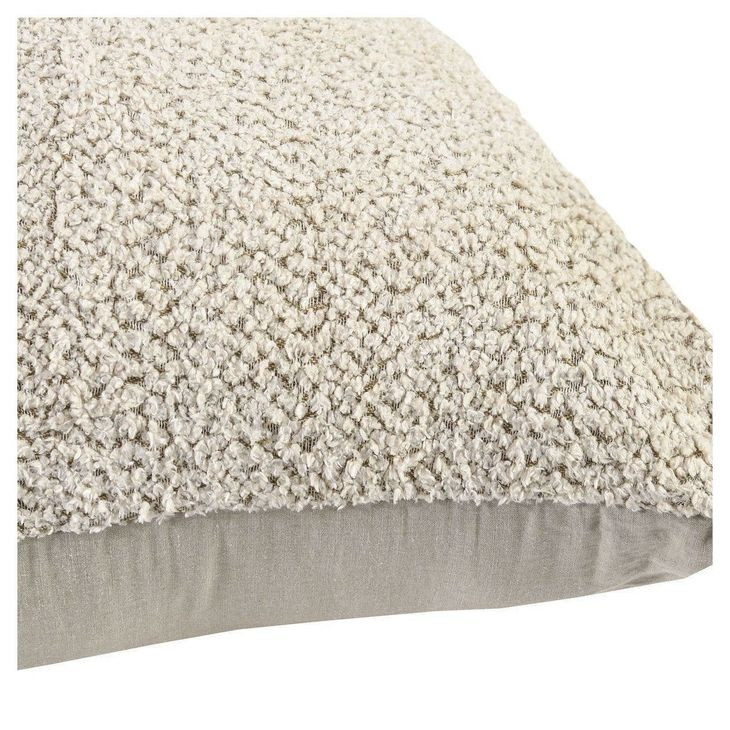 Poufs Maris Ivory and Natural Square Floor Accent Pillow