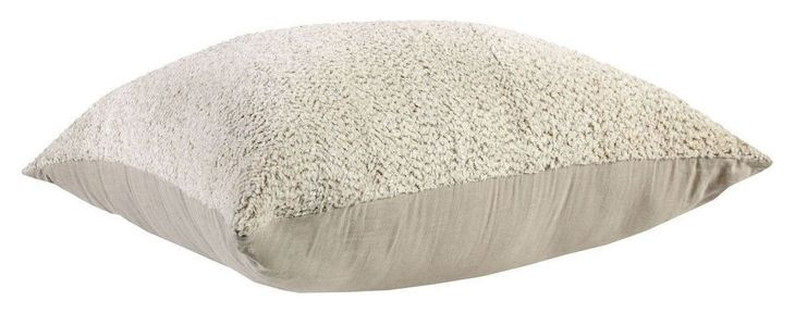 Poufs Maris Ivory and Natural Square Floor Accent Pillow