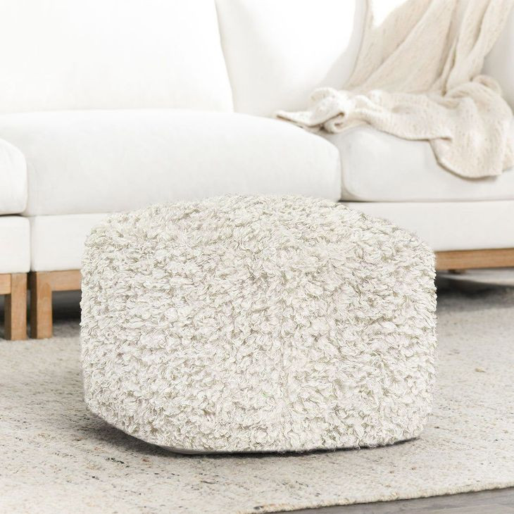 Poufs Carters Ivory Square Accent Pouf