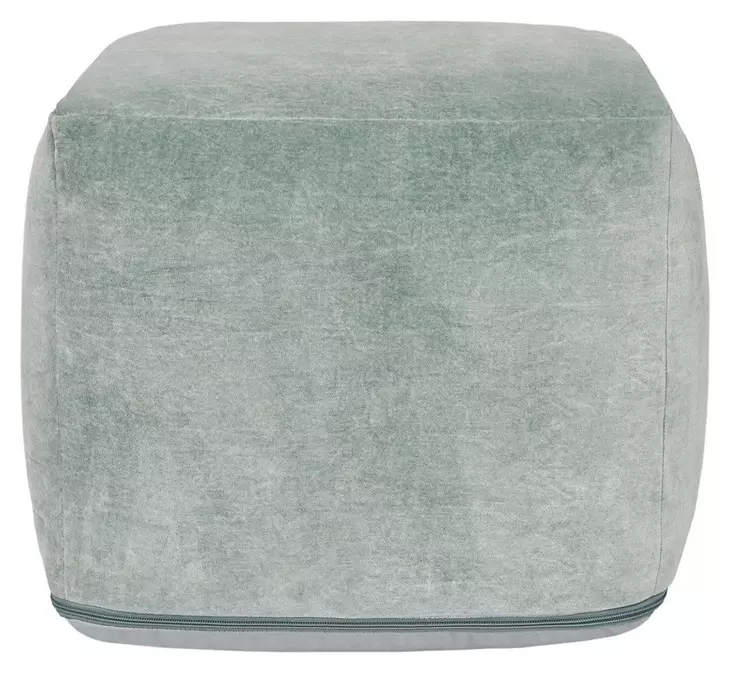 Poufs Heirloom Velvet Bay Green Square Accent Pouf