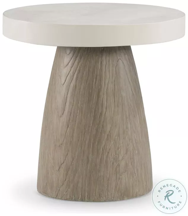 Granville Bone And Sea Oat Side Table