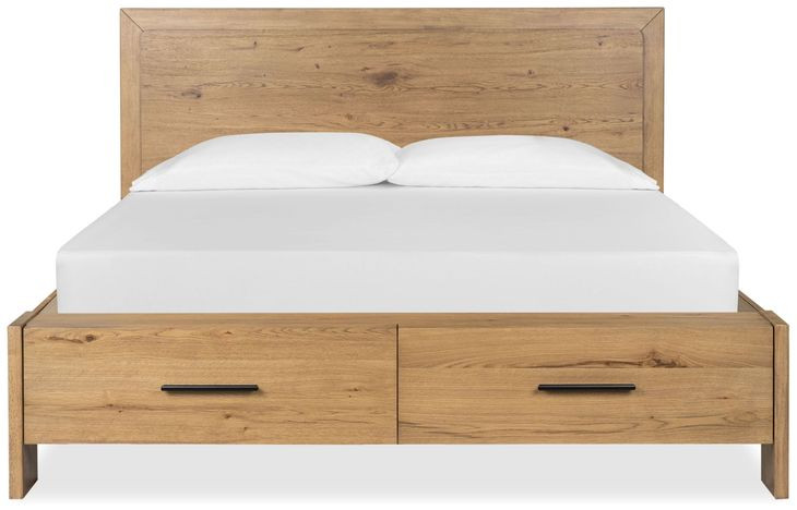 Davenport Rustic Caramel California King Storage Panel Bed