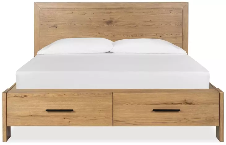 Brookstone Rustic Caramel California King Storage Panel Bed