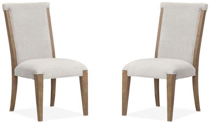 Foxrun Hollow Gray Upholstered Side Chair Set of 2