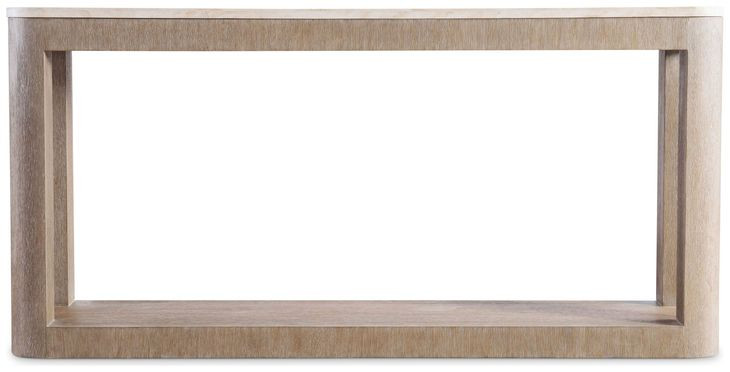 Loggia White and Aria Rectangular Travertine Top Console Table