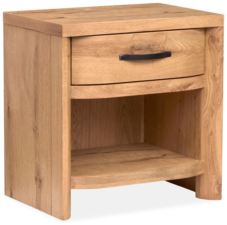 Highridge Honey Wheat 1 Drawer Open Nightstand with USB Charging
