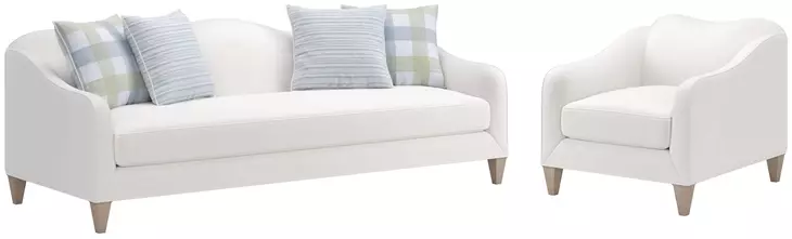 Artisan Upholstery Snow White Jean Living Room Set