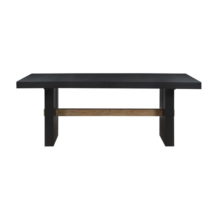 Aubrey Black 96" Extendable Rectangular Dining Table