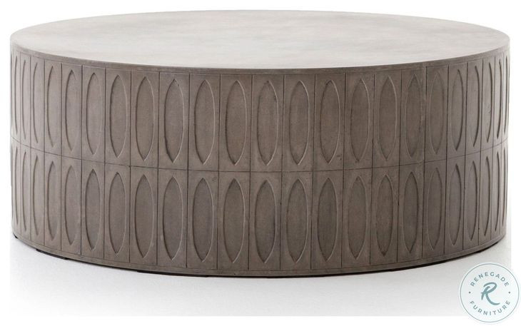 Colorado Dark Grey Drum Coffee Table
