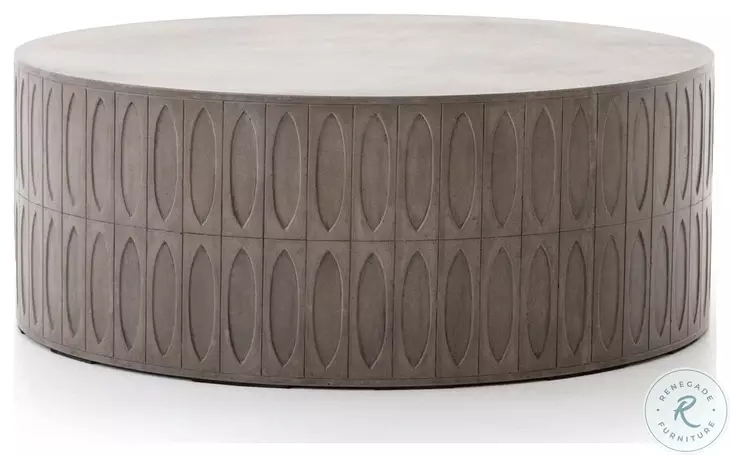 Colorado Dark Grey Drum Coffee Table