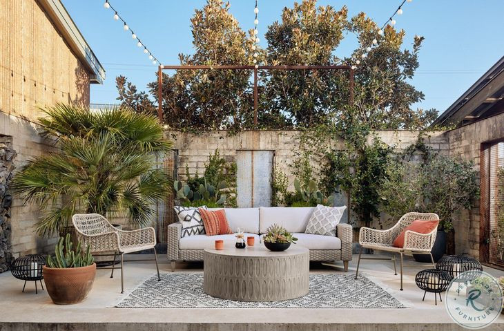 Colorado Dark Grey Drum Coffee Table